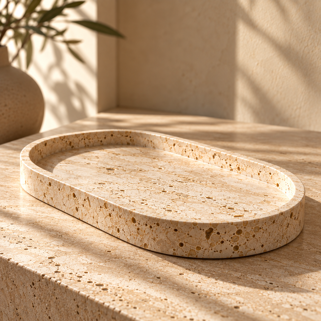 Forma Travertine Tray
