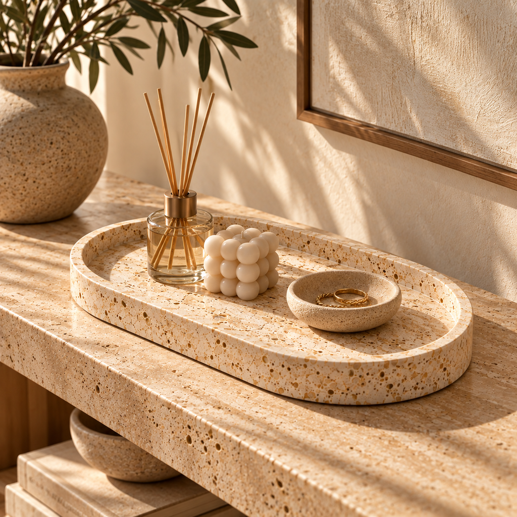 Forma Travertine Tray